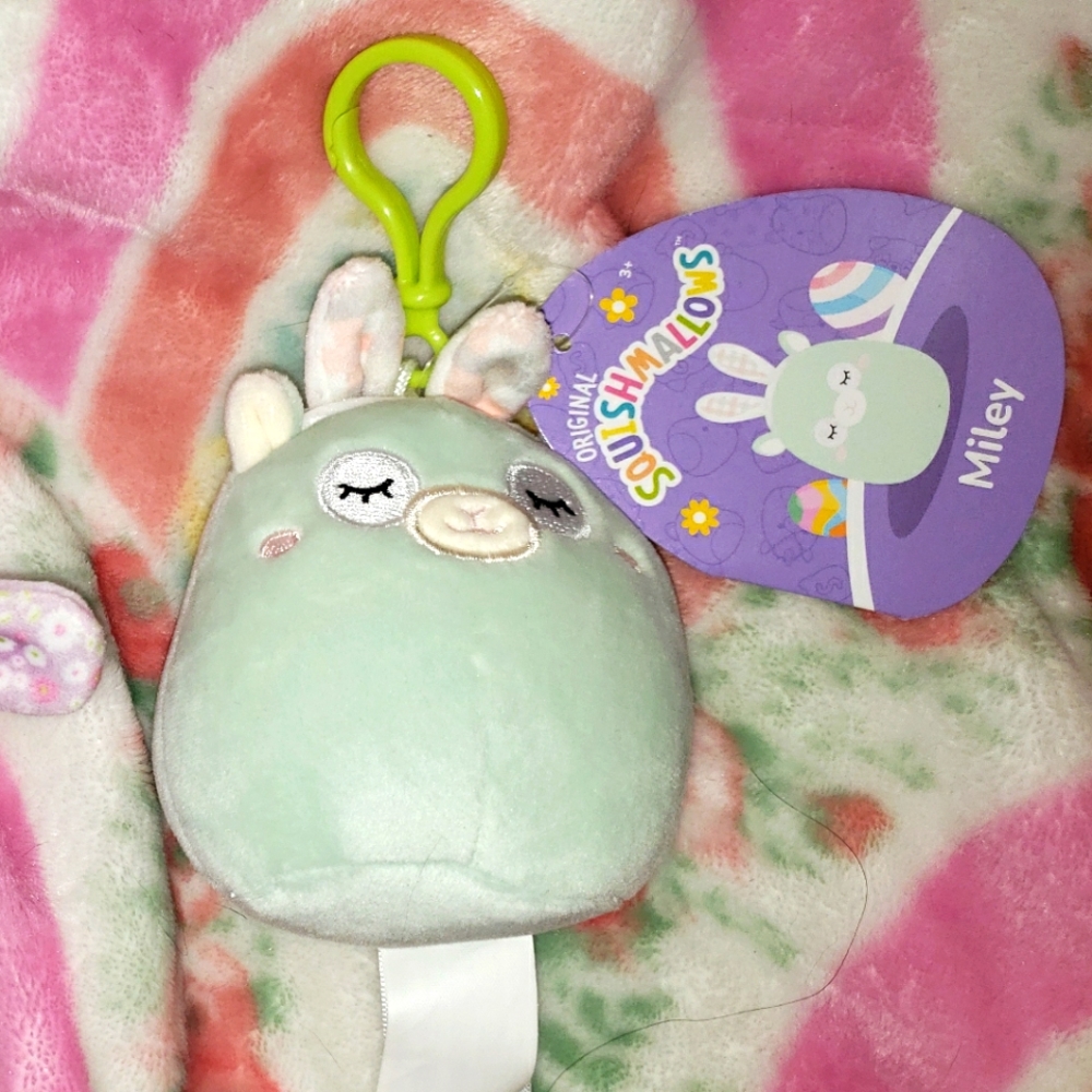 Squismallow Miley the Llama Clip-on EASTER 2023 rabbit ears KELLYTOY NWT